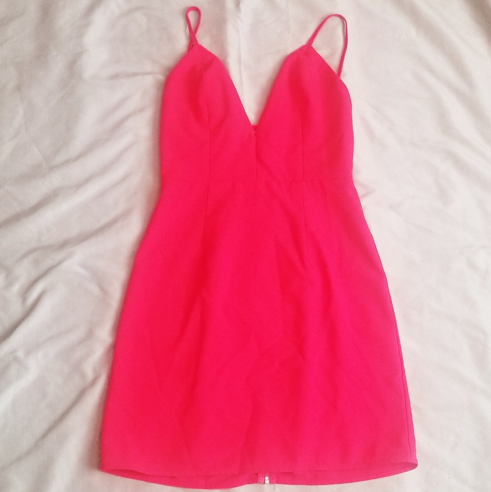 Red short dress